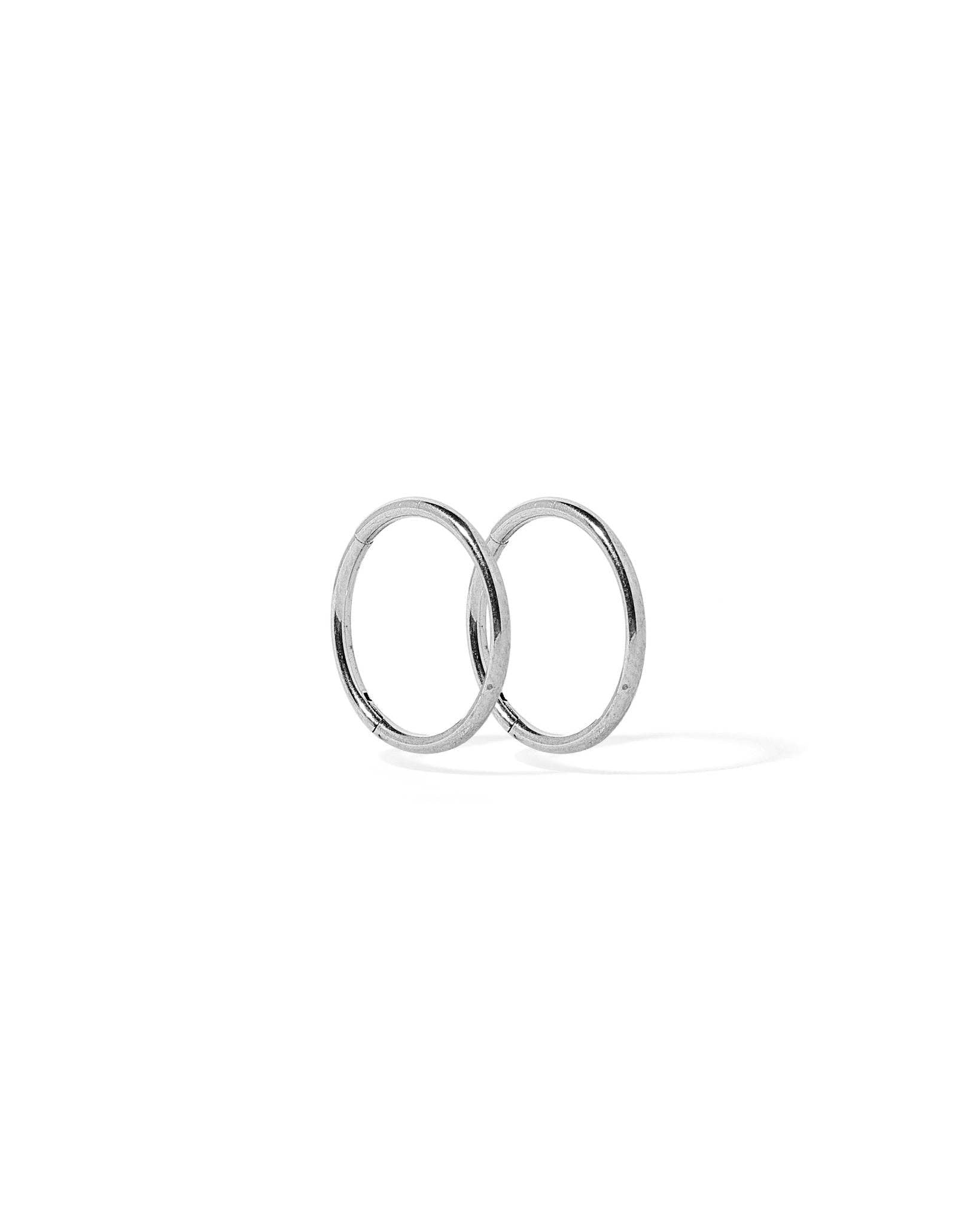 Huggie Infinity Hoop Earrings - Ava Silver & Gold 12mm
